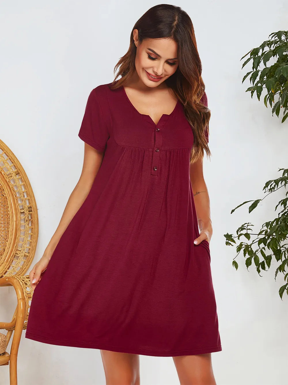 Spring and summer short sleeved