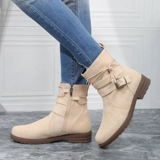 Luxury-inspired Women’s Chelsea Belt Ankle  Boots New Designer 2025