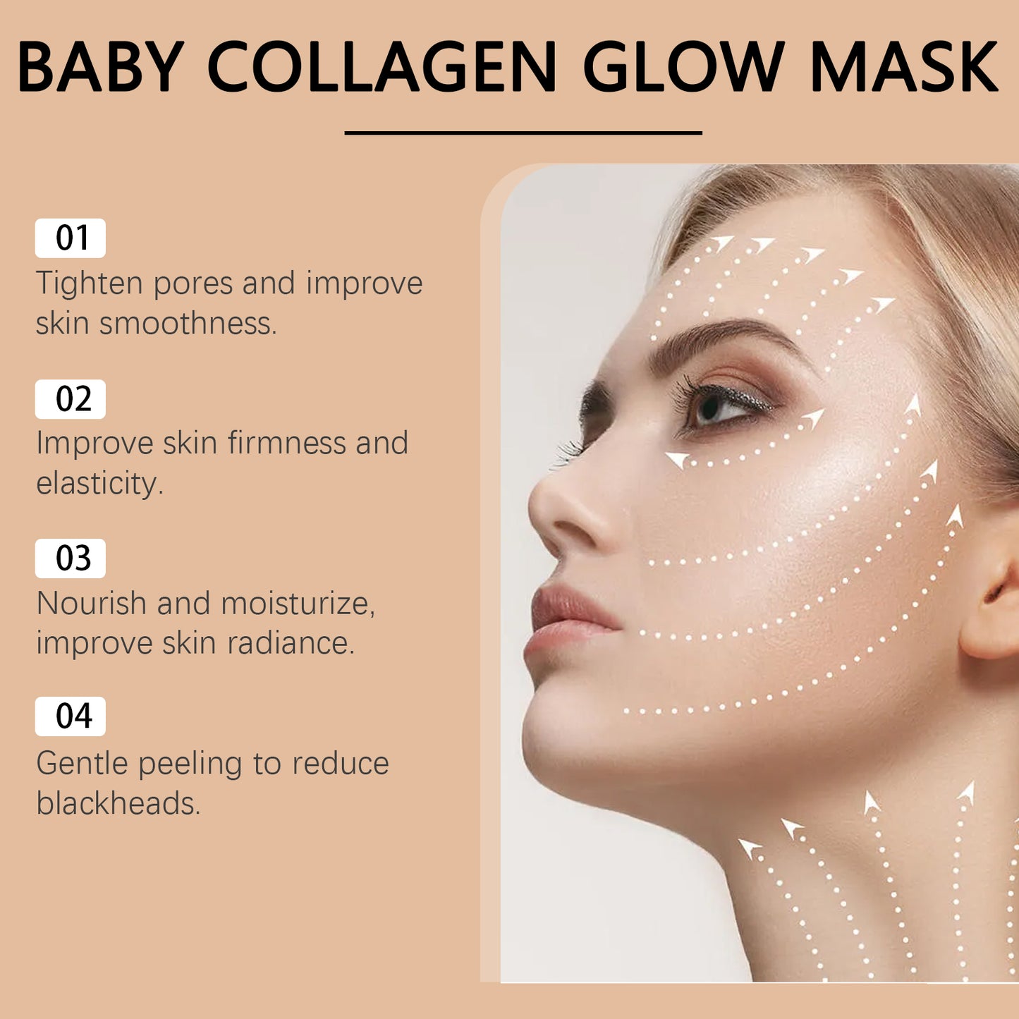 Collagen Peel Mask Moisturizes, Hydrates, Moisturizes, Anti-Wrinkle And Brightening Skin Peel Mask