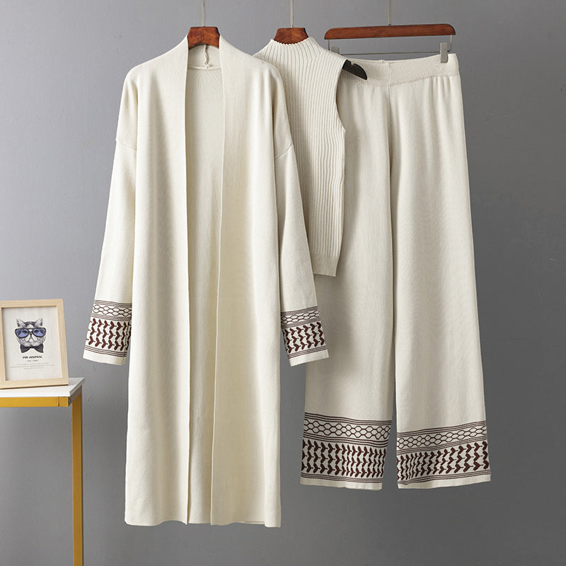 Women's New 3-Piece Knitted Fashion Set 2025
