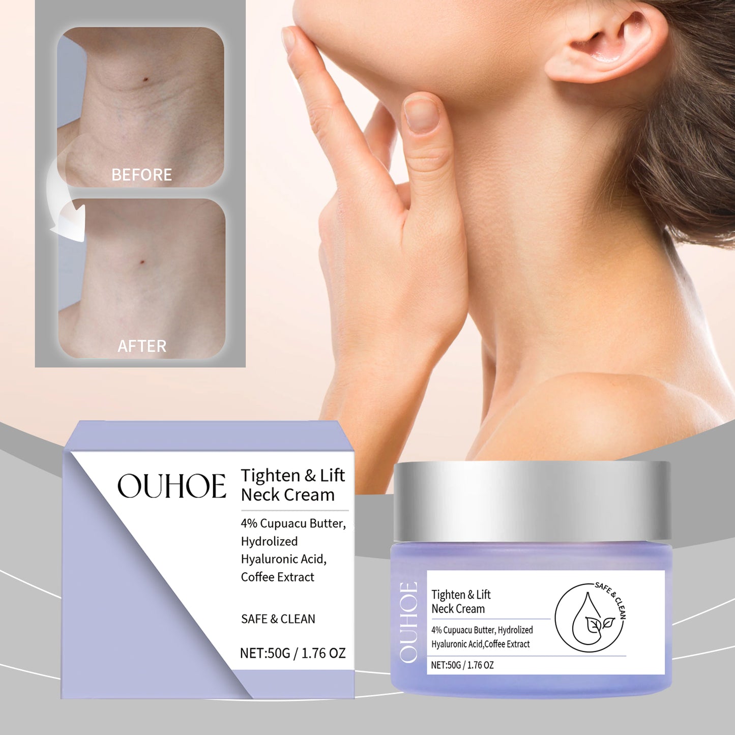 Hydrating Neck Cream Moisturizing and Hydrating Care for Delicate Lines