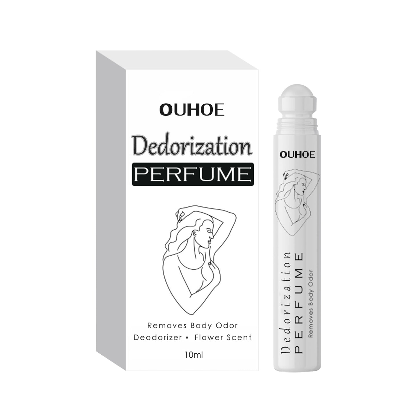 Deodorant Roll-On Perfume, Relives Underarm Body Odor Refreshing Anti-Perspirant Natural Fragrance Portable Perfume