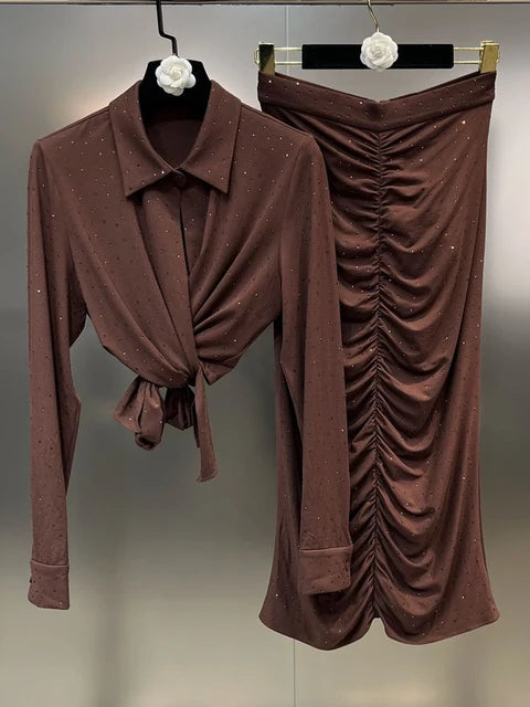 Casual Two Piece Set for Women Diamond Chic Set
