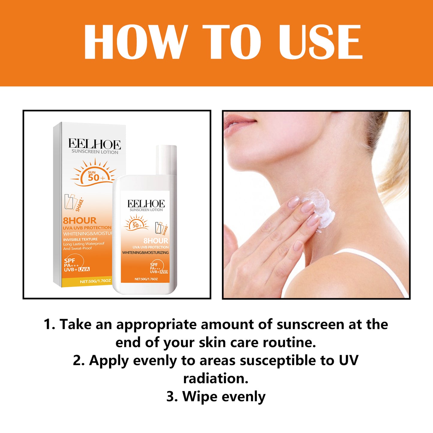 Sunscreen Lotion, Outdoor Body UV Isolation Skin Protection Hydrating Refreshing Not Greasy