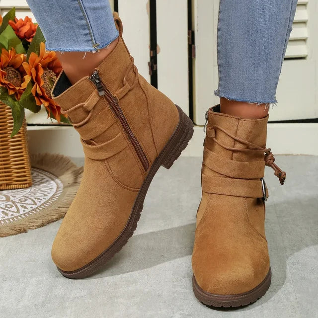 Luxury-inspired Women’s Chelsea Belt Ankle  Boots New Designer 2025