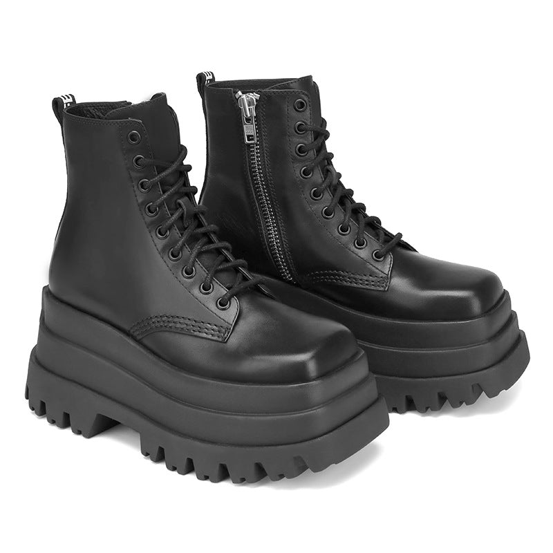 New Thick Sole Muffin Ultra-stylish Women’s Waterproof Martin Boots