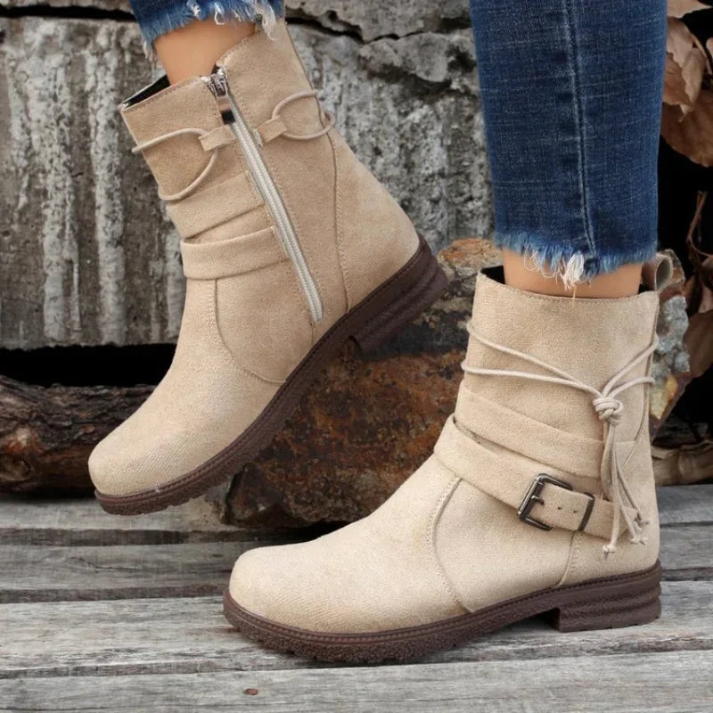 Luxury-inspired Women’s Chelsea Belt Ankle  Boots New Designer 2025