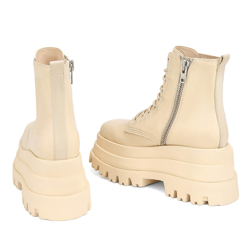 New Thick Sole Muffin Ultra-stylish Women’s Waterproof Martin Boots