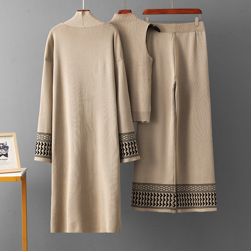 Women's New 3-Piece Knitted Fashion Set 2025