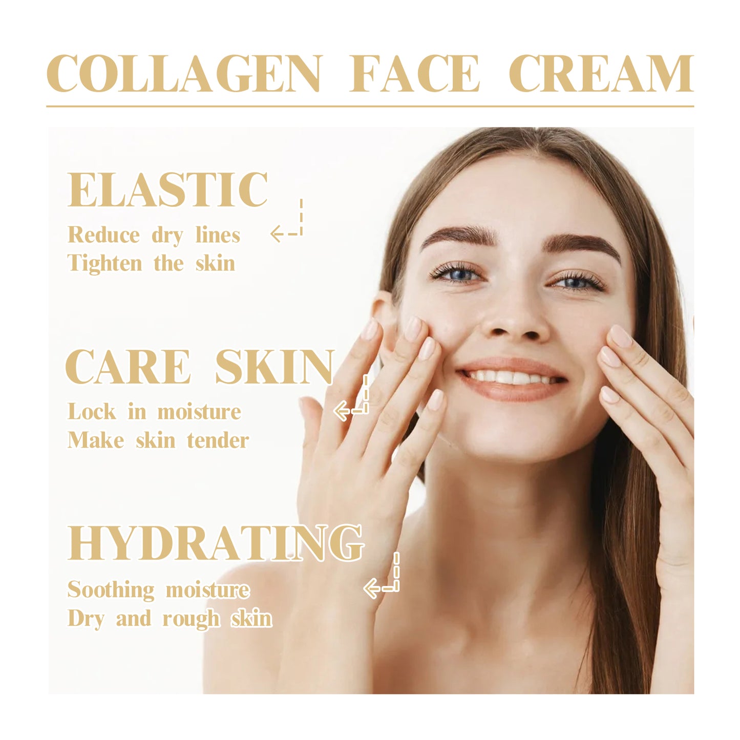 Collagen Face Cream, Moisturizing, Moisturizing And Firming Facial Skin, Cleaning, Anti-Wrinkle, Anti-Aging Eyes