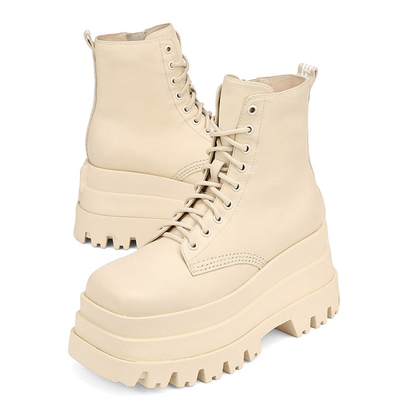 New Thick Sole Muffin Ultra-stylish Women’s Waterproof Martin Boots