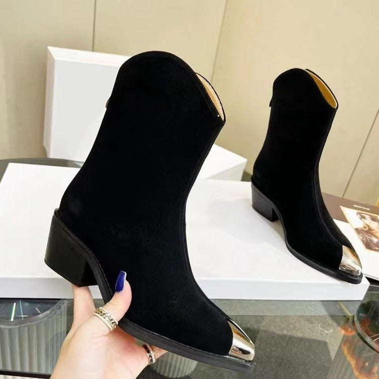 Luxurious Designer Women’s Chelsea Ankle Quality Boots Suede Leather