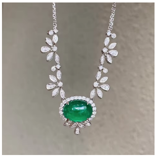 Shelly Luxury 18K Solid White Gold (AU750) Necklace
