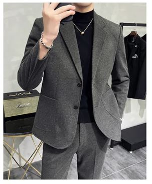 Business Casual Two Button Two-Pieces Suit Men