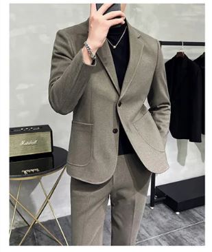 Business Casual Two Button Two-Pieces Suit Men