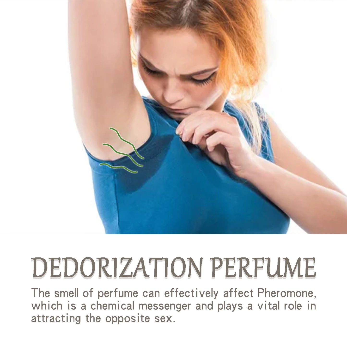 Deodorant Roll-On Perfume, Relives Underarm Body Odor Refreshing Anti-Perspirant Natural Fragrance Portable Perfume