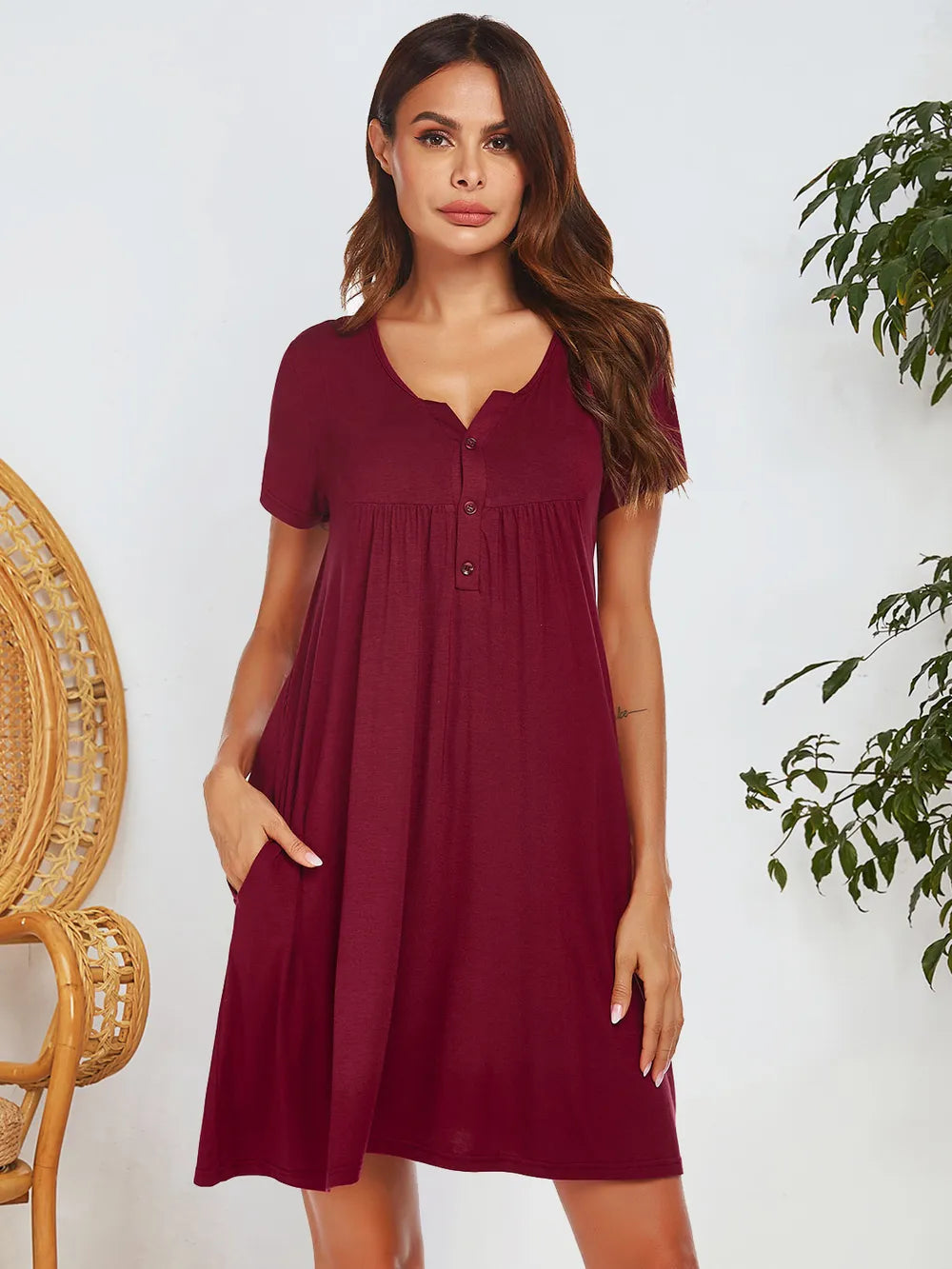 Spring and summer short sleeved
