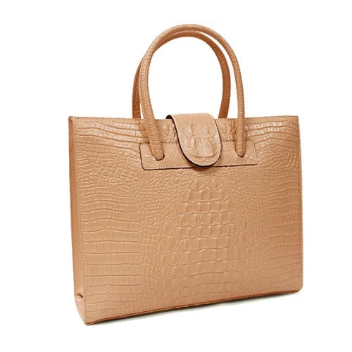 Leather Business Women's Briefcase 14-inch Laptop Cowhide Bag