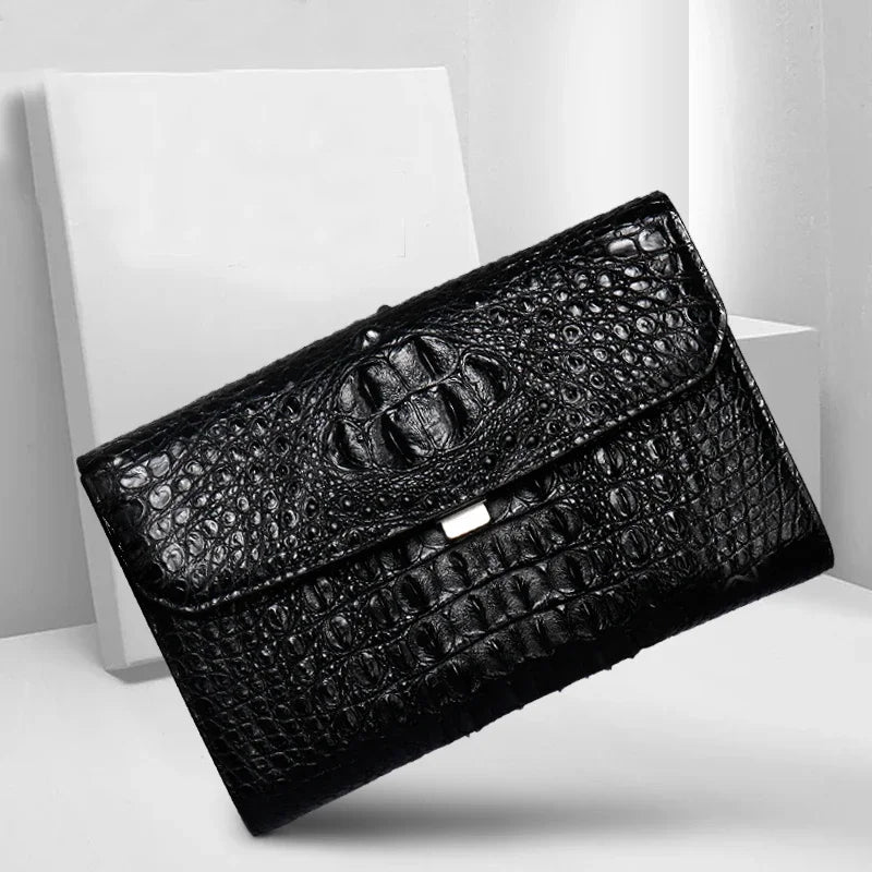 New Crocodile Leather Handbag Men's Clutch Bag Business Leather Bag leisure