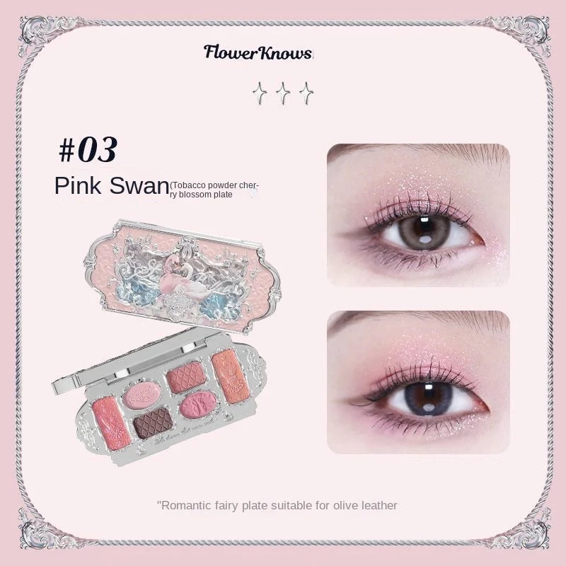 Flower Knows Swan Ballet Elegant Shimmer Eyeshadow Collection