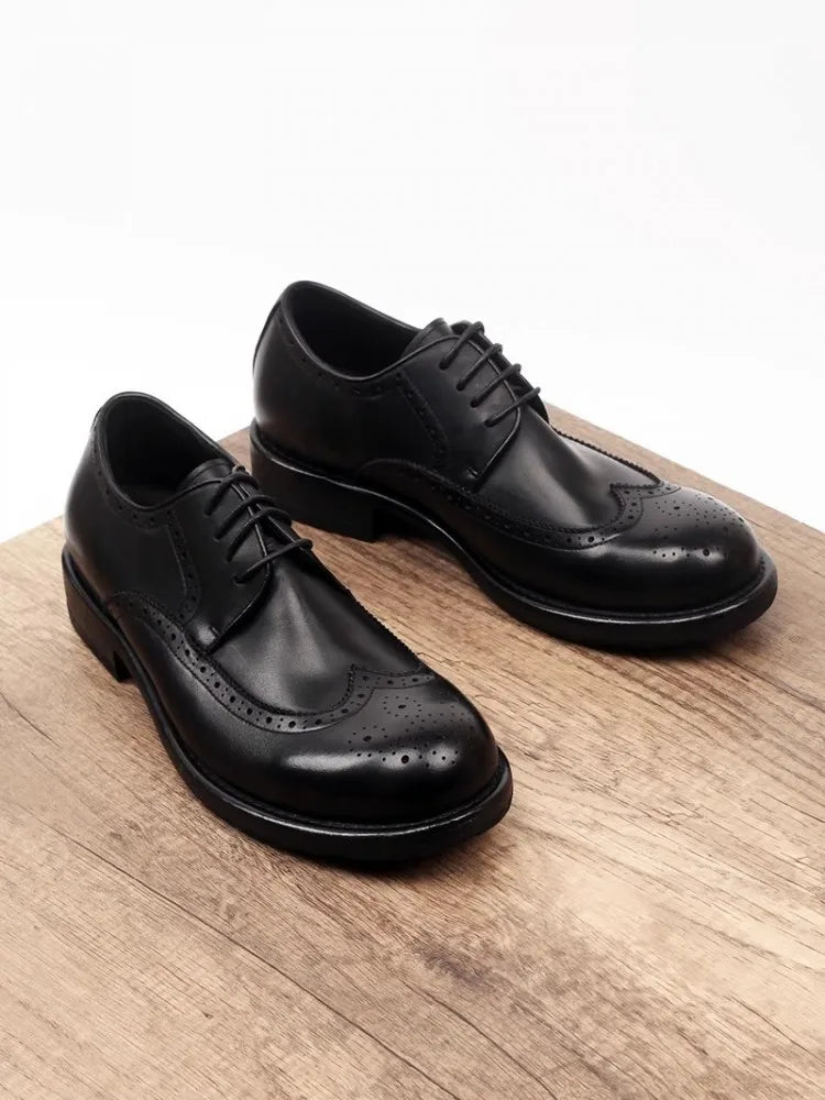 Brogue Shoes Men Vintage Handmade Genuine Leather Dress Shoes New