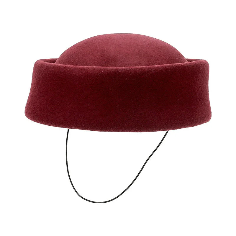 Vintage Flat-Top Wool Felt Fedora 100% Premium Wool Felt