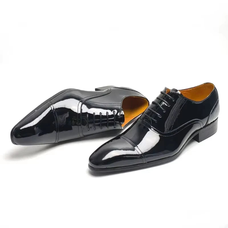 Deluxe Men's Leather Shoes, Business office formal leather shoe, Oxford Lace-up Classic Fashion
