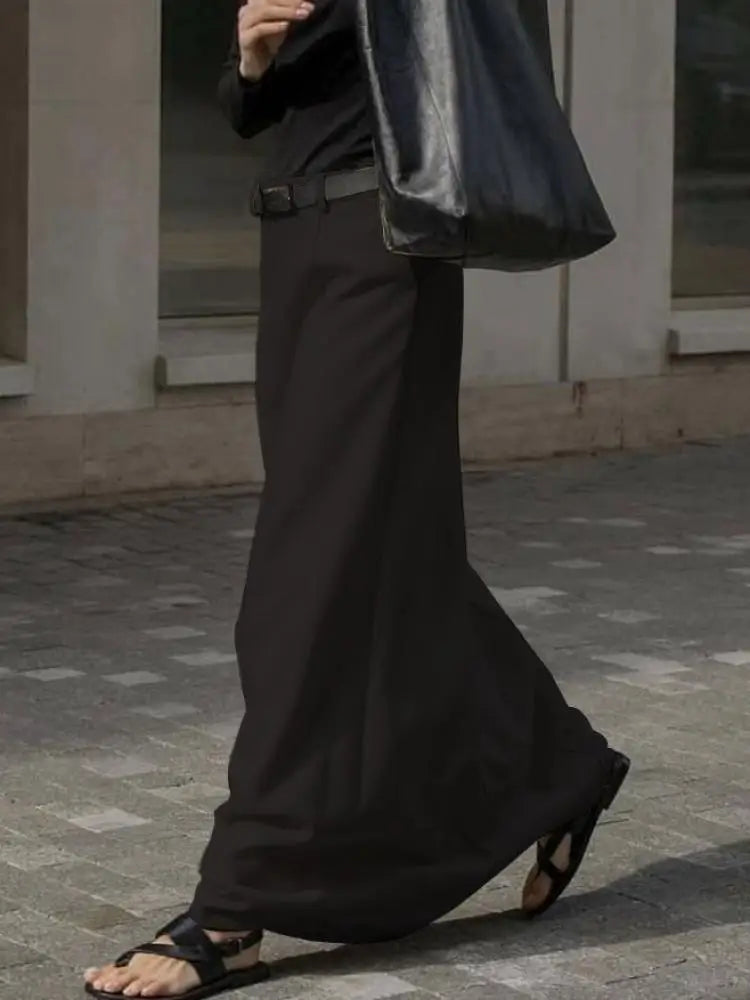 Office Lady Formal Solid Color H-line Skirts 2025 New Spring Summer Casual Elegant Long Skirt For Women