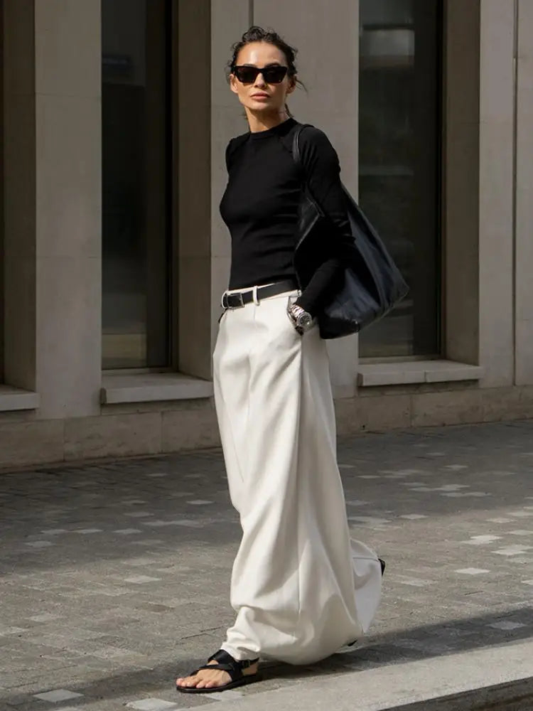 Office Lady Formal Solid Color H-line Skirts 2025 New Spring Summer Casual Elegant Long Skirt For Women