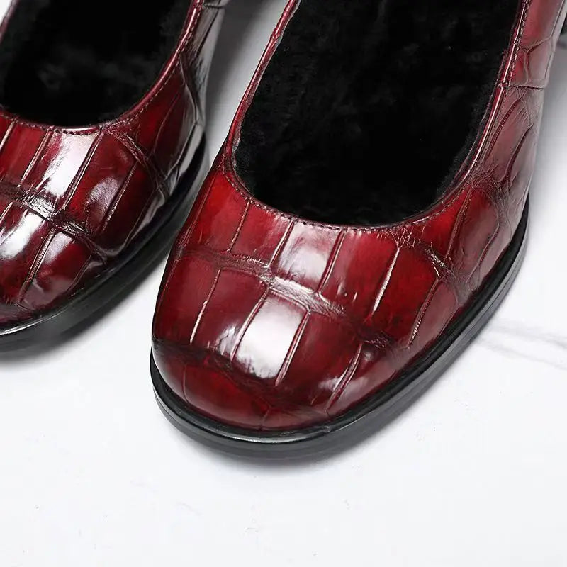 2025 New Arrival Fashion crocodile Belly skin causal shoes women,Genuine leather