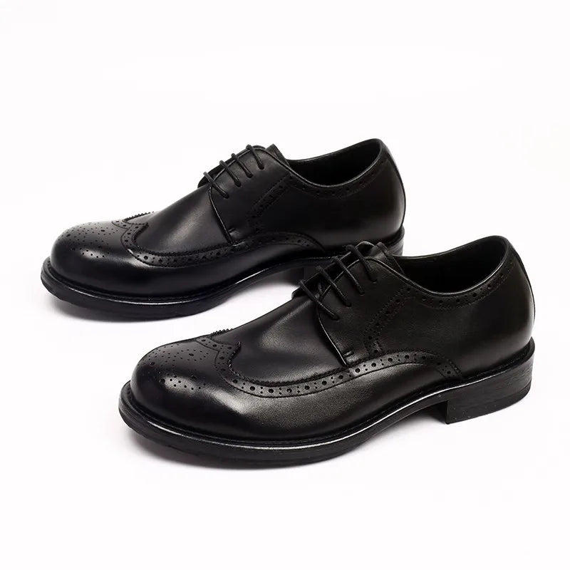 Brogue Shoes Men Vintage Handmade Genuine Leather Dress Shoes New