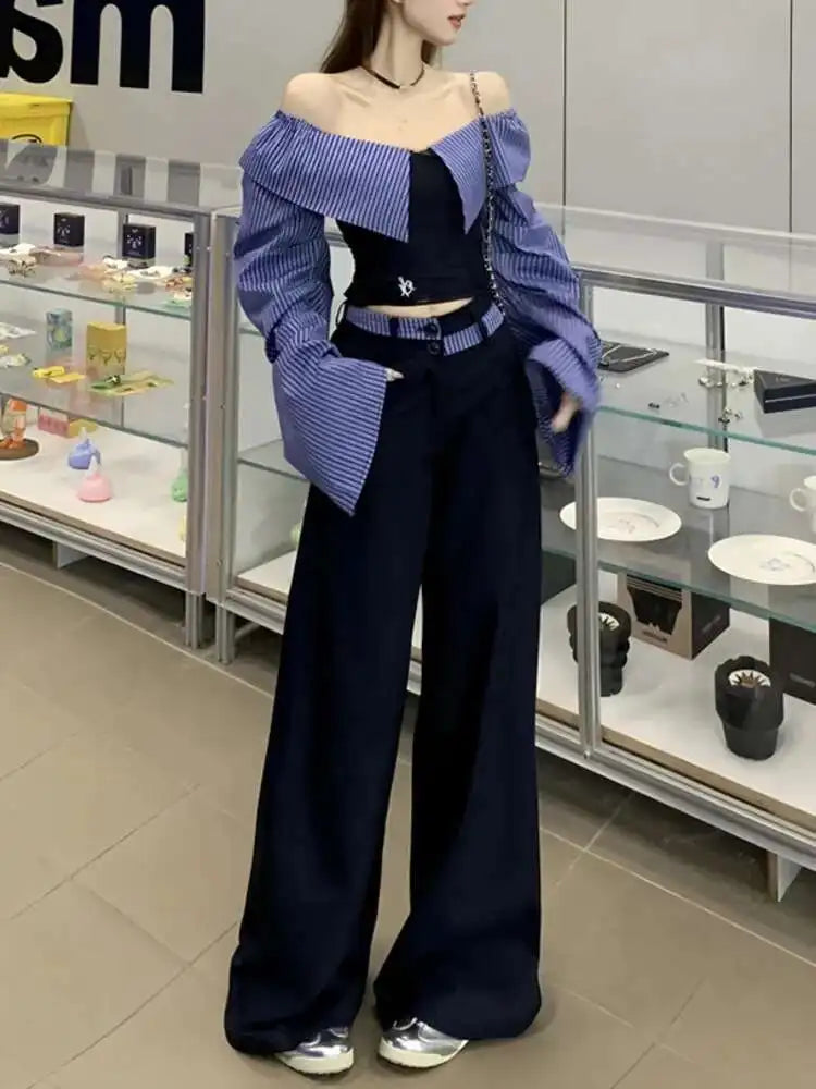 New Spring Contrast Color Two-Piece Set 2025