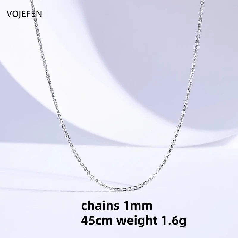 New  Pt950 Gold O Chains Necklace Jewelry Platinum Solid Gold Women