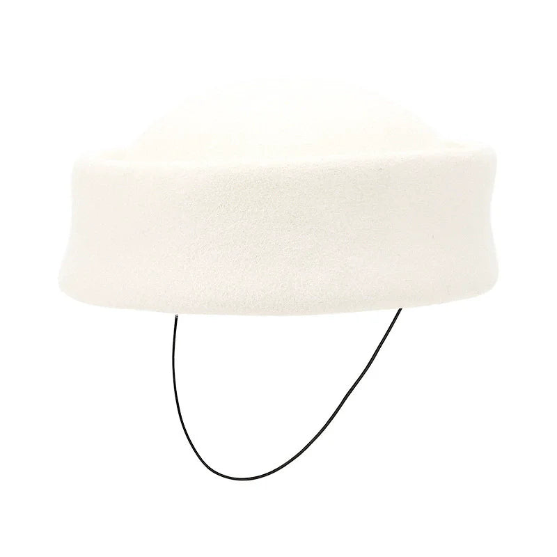 Vintage Flat-Top Wool Felt Fedora 100% Premium Wool Felt