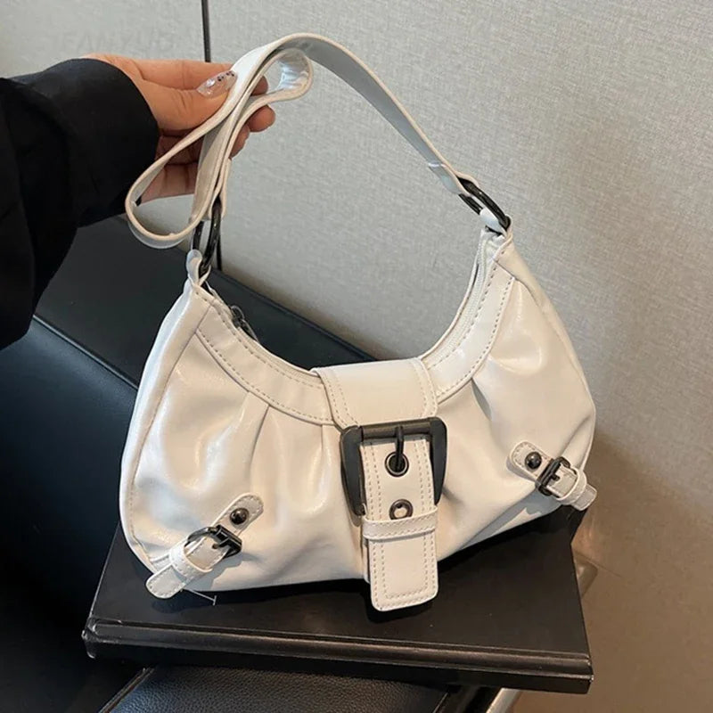 Y2K Retro Pleated Hobo Shoulder Bag