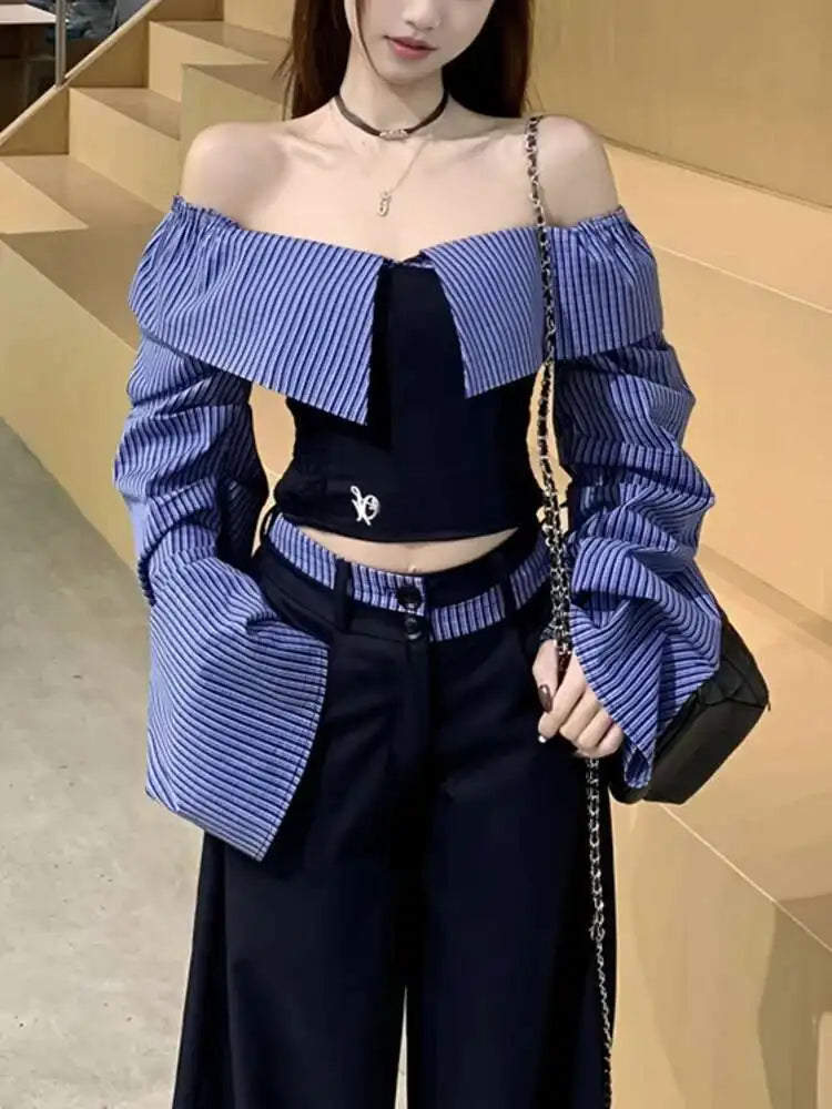 New Spring Contrast Color Two-Piece Set 2025