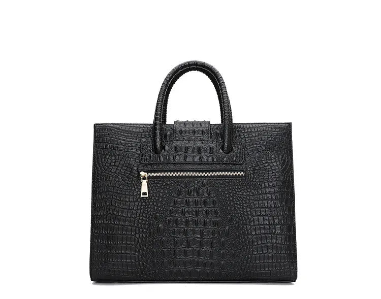 Leather Business Women's Briefcase 14-inch Laptop Cowhide Bag