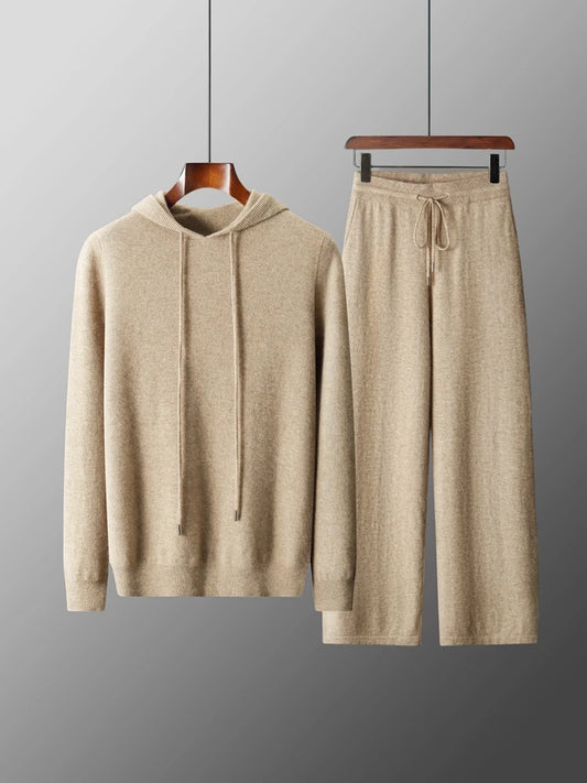 Men’s 100% Merino Wool Two-Piece Knit Set