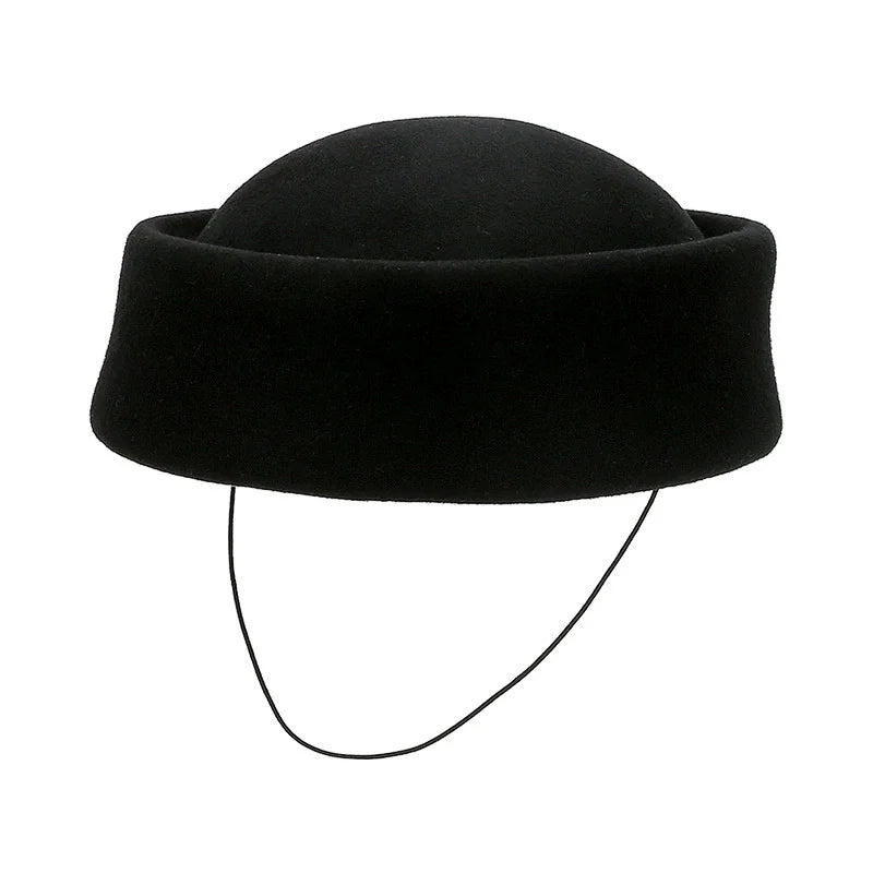 Vintage Flat-Top Wool Felt Fedora 100% Premium Wool Felt