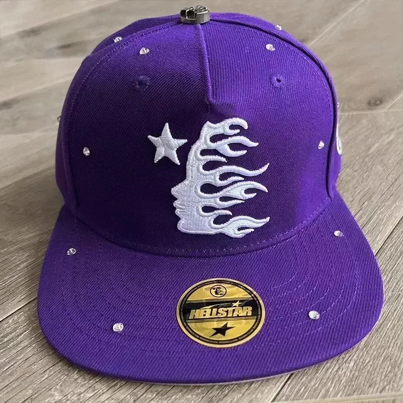 HS Fitted Hat Embroidered Logo Unisex Casual Sports Baseball Cap