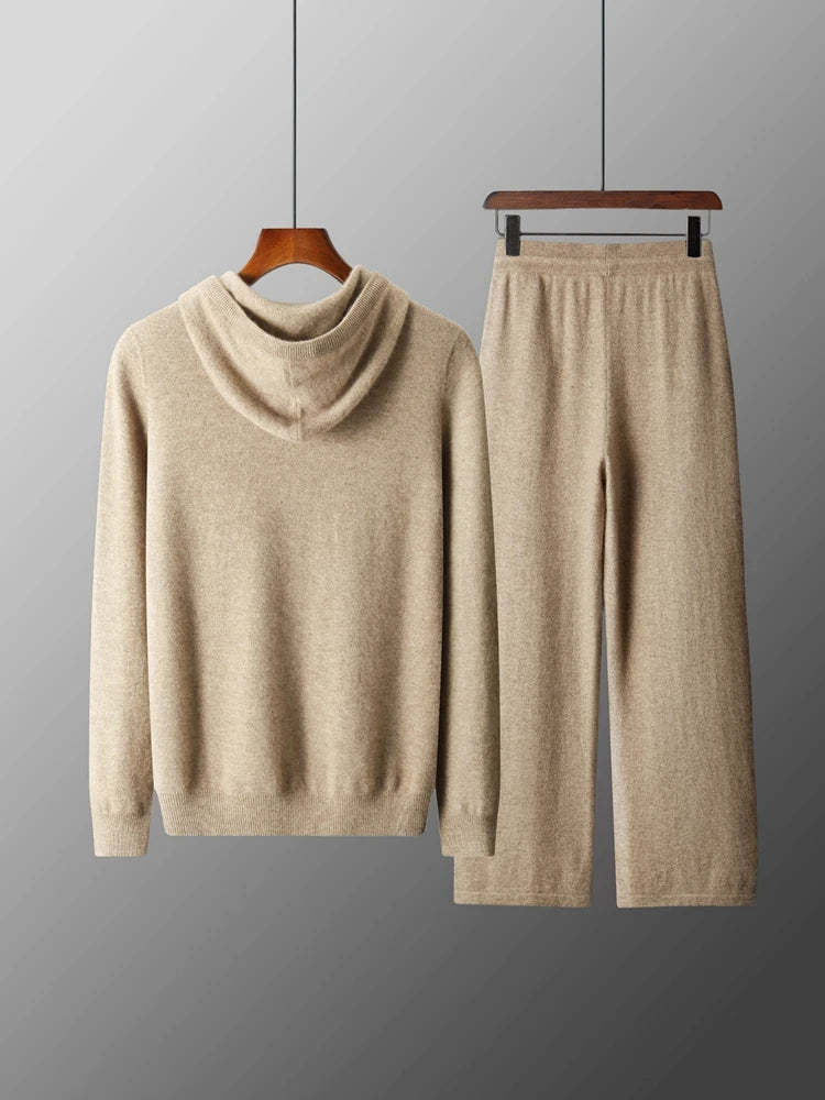 Men’s 100% Merino Wool Two-Piece Knit Set