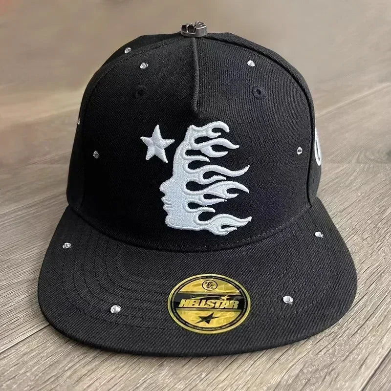 HS Fitted Hat Embroidered Logo Unisex Casual Sports Baseball Cap