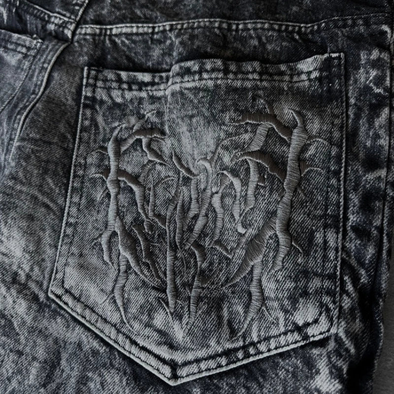 Y2K Phantom Jeans β Redefine Streetwear with Dark, Edgy Flair