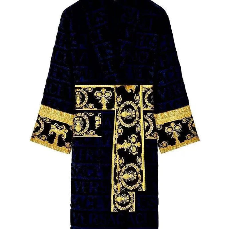 Elegant Luxurious Plush Unisex Bathrobe Ultra-Soft Sash Pockets Long Sleeves