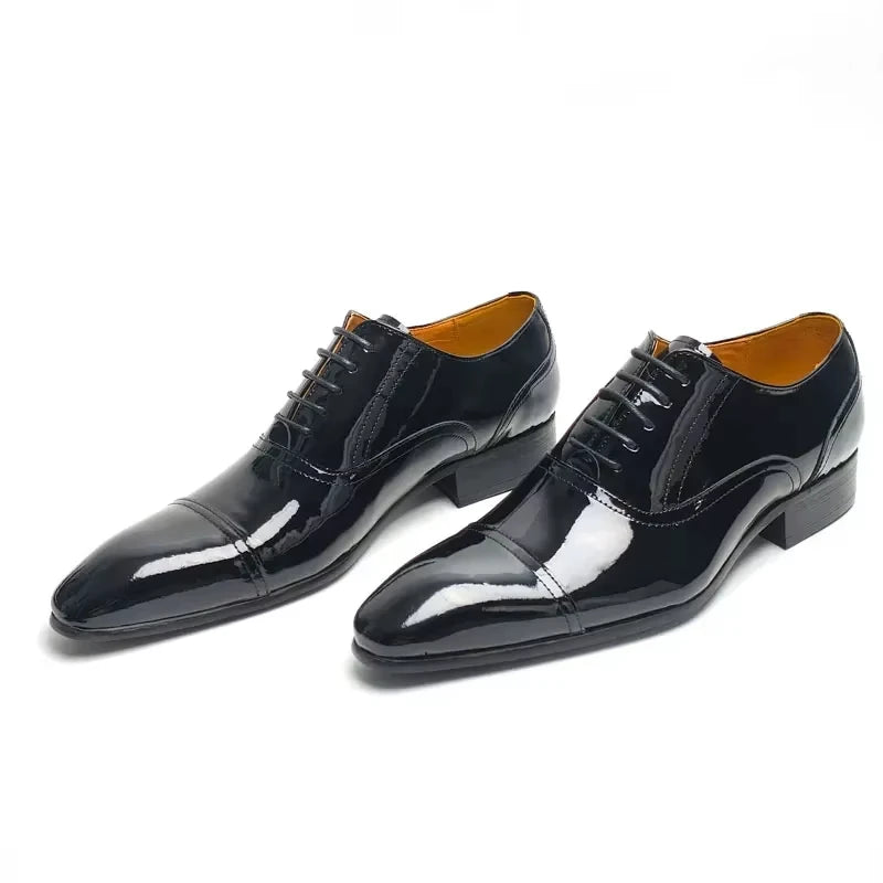 Deluxe Men's Leather Shoes, Business office formal leather shoe, Oxford Lace-up Classic Fashion