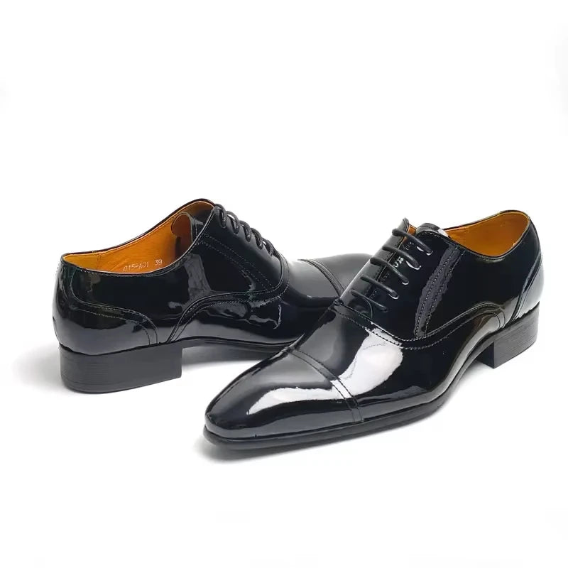Deluxe Men's Leather Shoes, Business office formal leather shoe, Oxford Lace-up Classic Fashion