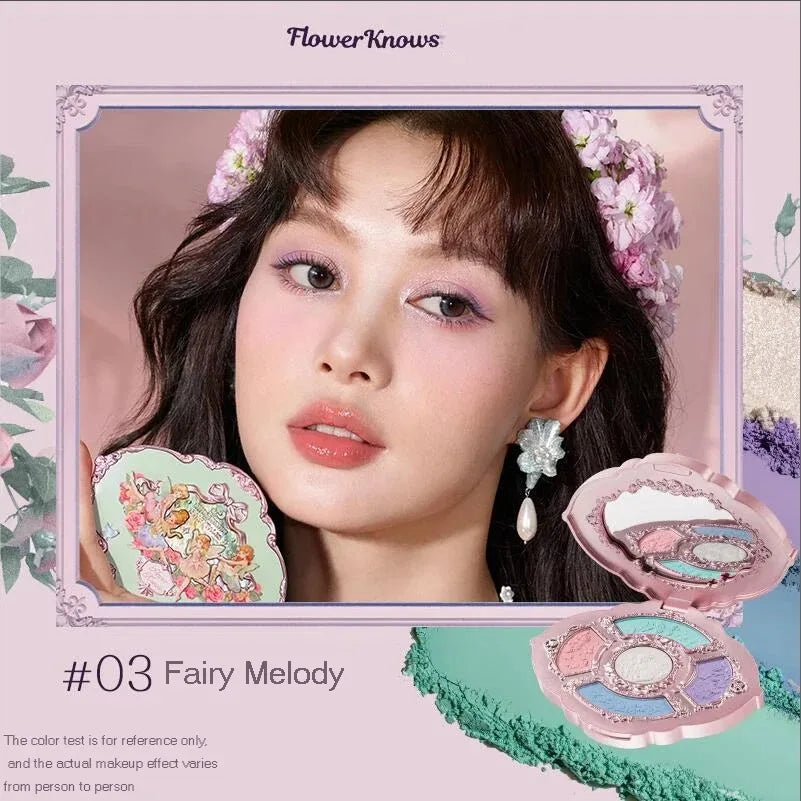 Flower Knows Swan Ballet Elegant Shimmer Eyeshadow Collection