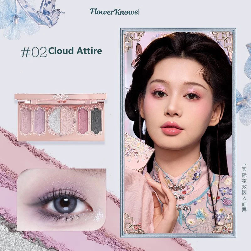 Flower Knows Swan Ballet Elegant Shimmer Eyeshadow Collection