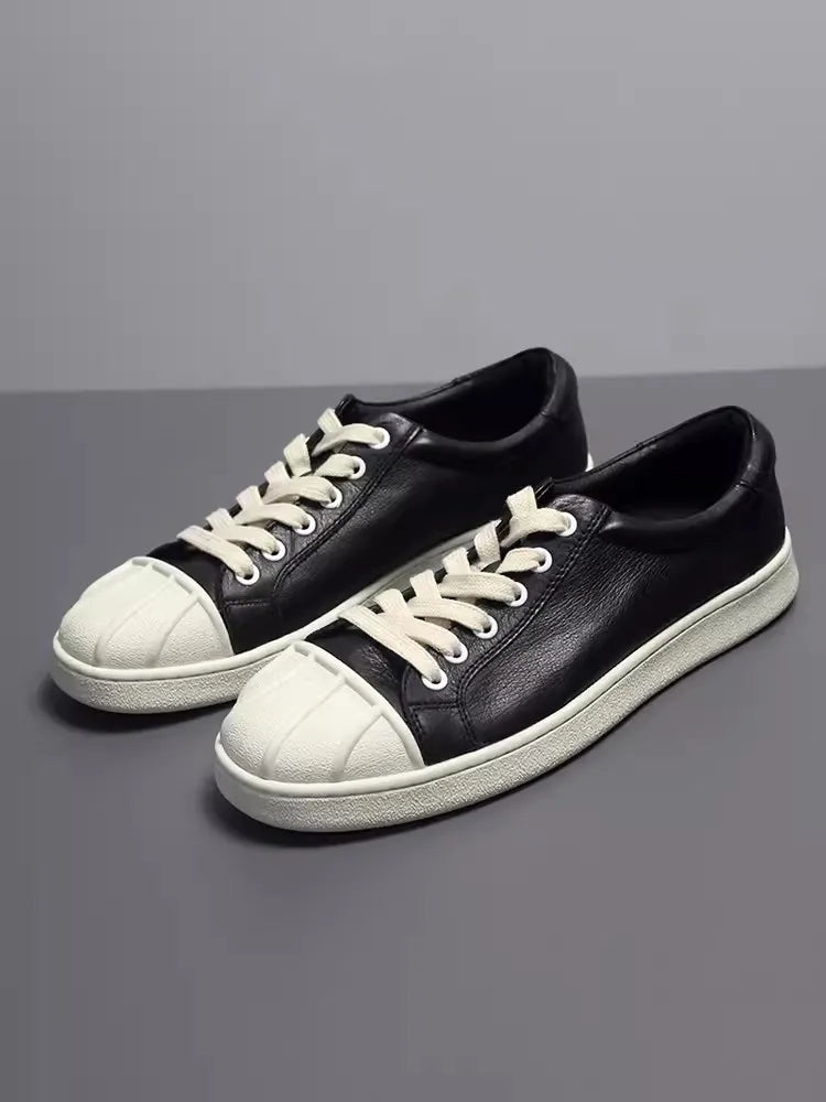 High Street Men Genuine Leather Handmade Vintage Flat Fashion Shoes
