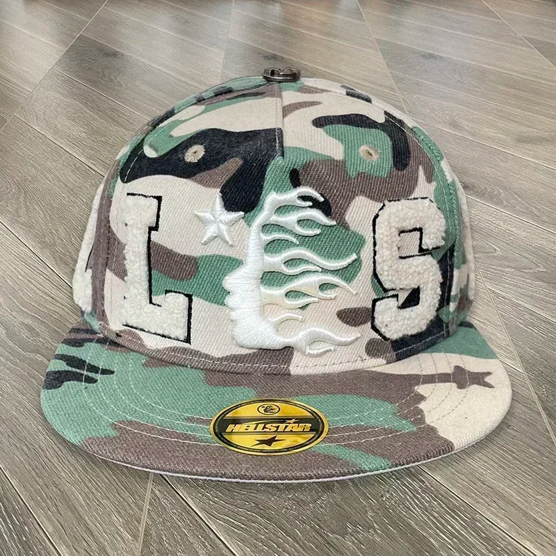 HS Fitted Hat Embroidered Logo Unisex Casual Sports Baseball Cap